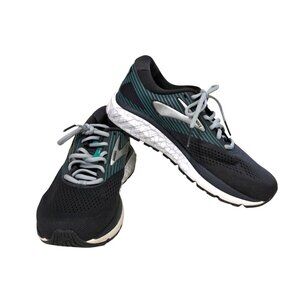 Brooks Ghost 12 Running Shoes Black Green Womens 9.5 Athletic Sneakers Lightw